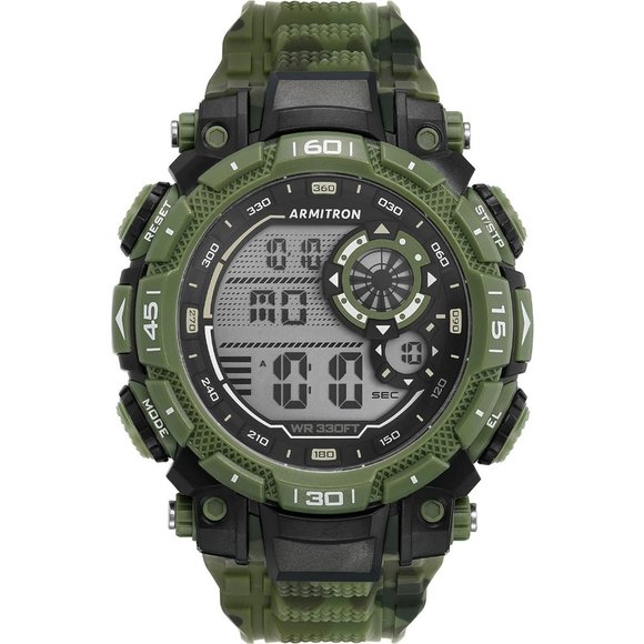 Men's Digital Chronograph Resin Strap Sport Watch - Picture 1 of 4